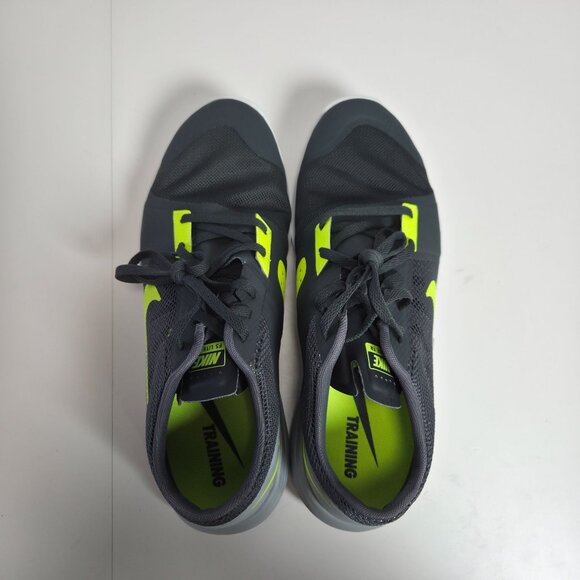 Nike FS Lite Trainer 3 Mens Training Shoes Size 9.5 Gray/Volt Mesh Lightweight - Picture 6 of 9
